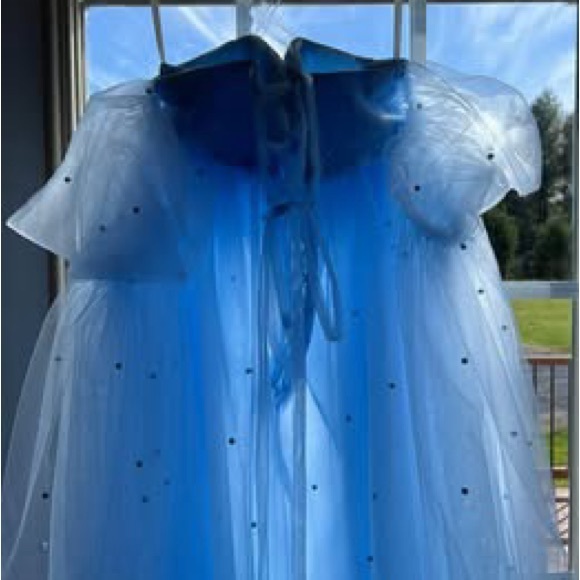 Light Blue Maternity Dress - Picture 2 of 7